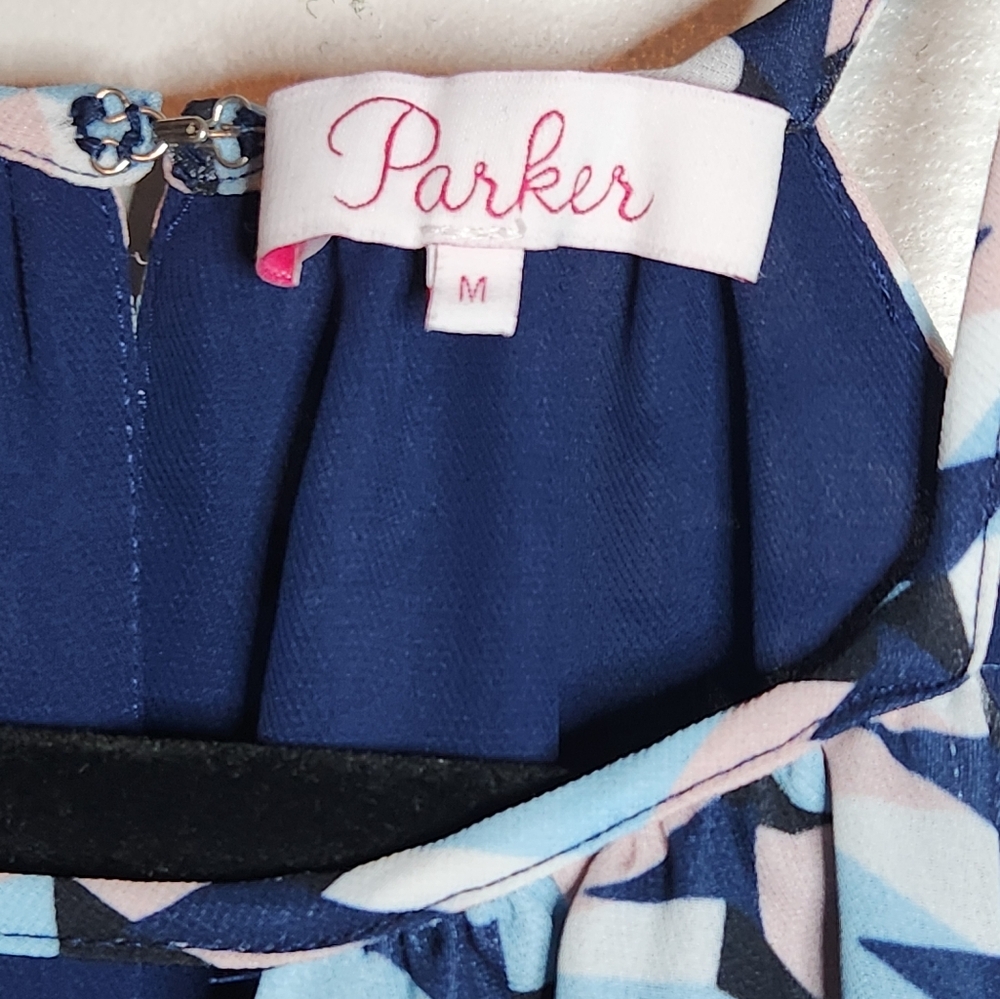 Parker Multi Colored Lightweight Halter Dress Siz… - image 3